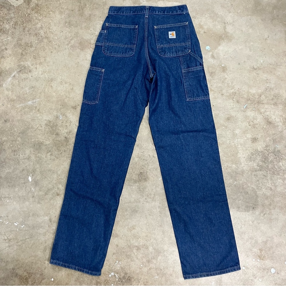 Carhartt FR Jeans Men 32 Blue Denim Fire Resistant Workwear Cat2 30x36 FR813-DNM
